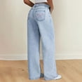 thumbnail image 5 of Kiijoy Big Girls High Waisted Straight Leg Jeans Stretch Casual Demin Pants, Sizes 9-10, 5 of 5
