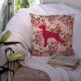 thumbnail image 3 of Carolines Treasures Pointer Shabby Chic Pink Roses Fabric Decorative Pillow 14Hx14W multicolor, 3 of 4