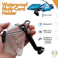thumbnail image 6 of Waterproof ID Badge Holder with Lanyard & Clip - Money Holder for Swimming, Beach or Cruise - Clear Hard Plastic Water Proof Case for Key, Credit Cards & Travel Witz + Specialist ID (Clear), 6 of 8