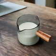thumbnail image 6 of Espresso Cups with Wood Handle Mixing Mug Transparent Espresso Accessories Heat Resistant Espresso Measuring Cup Glass for Home Bar Teahouse Style E 120ml, 6 of 9