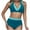 Green, variant on Women's High Waist Bikini Sets Stretch Quick-Dry Slimming Two Piece Bathing Suit Color Block Modest Swimwear (XL, Hot Pink)