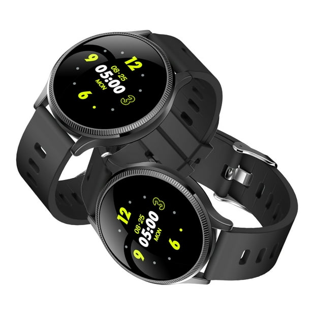 MK08 Reloj deportivo inteligente Seguimiento de la frecuencia cardiaca Presion arterial Monitor de sueno Pulsera Correa negra Walmart en linea