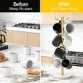 thumbnail image 6 of Gold Mug Holder Tree with Marble Base, 8 Hooks Coffee Cups Holder Stand, New Upgrad Stable Removable Mug Rack for Kitchen Cafe, 6 of 8