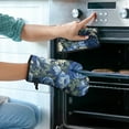 thumbnail image 2 of Pioneer Flower Kitchen Oven Mitt and Pot Holder Sets 4 Pcs for Baking, Cooking and Grilling, Heat Resistant Up To 392 °F, 2 of 7