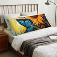 thumbnail image 4 of Naloa Colorful Cloud Butterfly Sunflower Body Pillow Cover, Pillowcases with Hidden Zipper Breathable Long Pillow Case (Pillows are not included,20x54 inch), 4 of 7