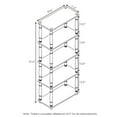 thumbnail image 3 of Furinno Turn-N-Tube 23.6 W x 11.6 D x 57.4 H 5-Shelf Decorative Shelves, Gray and Black, 3 of 5