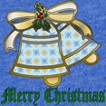 thumbnail image 2 of CafePress - Merry Christmas Bells - Cute Infant Baby Football Bodysuit, 2 of 3