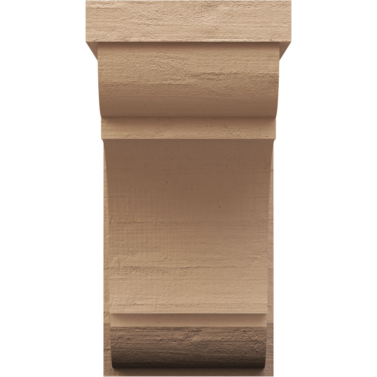 9"W x 9"D x 18"H Wide Bryant Rough Cedar Woodgrain TimberThane Corbel, Primed Tan