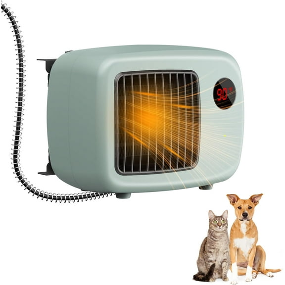 600W Dog House Heater,Anti-Bite Cord Heated Dog House,Wall-Mounted Dog Heater,Keep Your Pet Warm and Happy UL Tested for Safety (green)