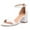 White Pu-NEW, variant on Pennysue Women's Chunky Low Heels Sandals Nude Nubuck Ankle Strap Wedding Shoes 8M