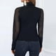thumbnail image 5 of Moda mujer cuello alto ahueca hacia fuera la camiseta de manga larga otoño blusa sólida Tops Fridja  hkj3959, 5 of 8