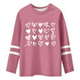 thumbnail image 2 of BOBOGOJP Kids Valentine Shirt Girls Valentines Day Shirts Cute Heart Grpahic Long Sleeve Tee Tops (Pink,10-12 Years), 2 of 4