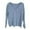 Blue, variant on Women Pullover Sweater Spring/Autumn V Neck Knit Sweater | Loose Fit | Korean Style | Versatile Layering Piece Casual Pink,M