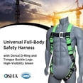 thumbnail image 2 of AFP Universal Full-Body Fall Protection Safety Harness with D-Ring and Tongue Buckle Legs - 1 Pack, 2 of 6