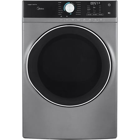 Midea 8.0-Cu. Ft. Front Load Gas Dryer in Graphite Silver