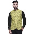 thumbnail image 1 of Atasi Artistic Casual Jacket For Men Printed Nehru Jacket Mens Wedding Indian Waistcoat Mandarin Blazer-Large, 1 of 6