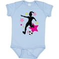 thumbnail image 3 of Inktastic Girl Playing Soccer- Pink and Yellow Stars Girls Baby Bodysuit, 3 of 5