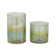 thumbnail image 6 of DecMode 8", 5"H Handmade Ombre Green Glass Vase, Set of 2, 6 of 7