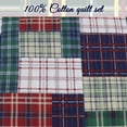 thumbnail image 3 of Cozy Line Home Fashions Nate Patchwork Reversible Cotton Quilt Bedding Set - Navy Queen 3 Piece, 3 of 6