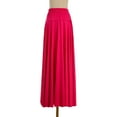 thumbnail image 4 of Zaldita Womens Long Full Circle Flamenco Skirt Solid Color Ruffle Ballroom Dance Performance Skirt Hot Pink L, 4 of 6