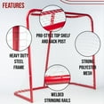 thumbnail image 3 of PRISP Steel Street Hockey Net, Ball Hockey Goal in Metal with Netting - 4' x 4' Sizes - Red - 1x Net, 3 of 6