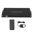 thumbnail image 1 of Conmutador de interfaz multimedia HD de 4 puertos compatible con 8K 60Hz 4K 120Hz HDR Conmutador de interfaz multimedia HD 100-240V Enchufe europeo, 1 of 5
