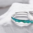thumbnail image 5 of CZ Polar Lights Matching Couple Rings for Him and Her 925 Sterling Silver Crystal Aurora Polaris Promise Eternity Rings Open Statement Rings Engagement Band Adjustable Dainty Jewelry Gifts, 5 of 6