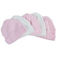 thumbnail image 2 of Bambini Pink & White Baby Caps (Pack of 5), 2 of 3