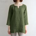 thumbnail image 2 of Tops Manches Longues en Coton Tunique Blouse Décontractée Coupe Ample Chemises, 2 of 6