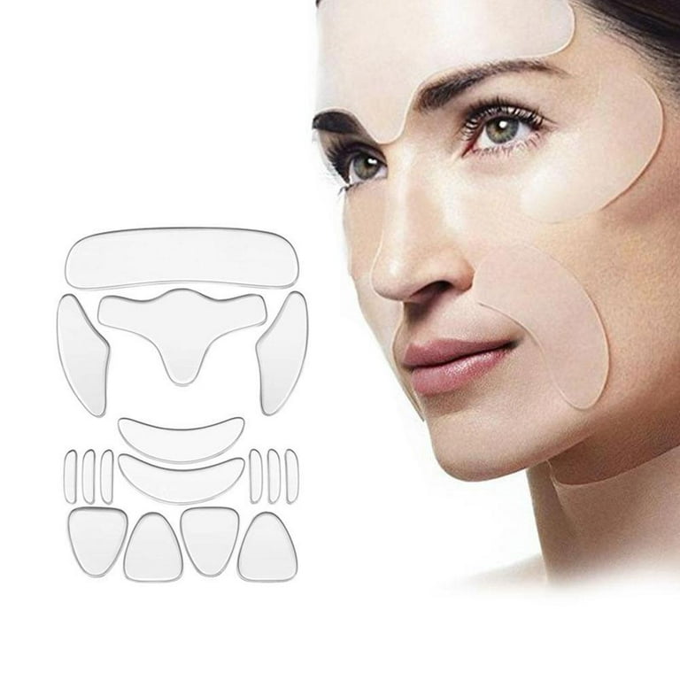 Wartleves 16 Pieces Facial Silicone Patches Reusable Silicone Face
