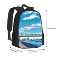 thumbnail image 2 of Balery Urban Riverside Clock Tower Backpack for Men and Women - Durable 600D Oxford Cloth -Large Capacity, Water-Resistant School, Travel, and Hiking Bag, 2 of 7