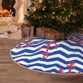 thumbnail image 5 of Sikiie Nautical Anchors Nativity Christmas Tree Skirt, Jesus Christian Winter Holiday Tree Mat Decoration(30-48IN)30", 5 of 6