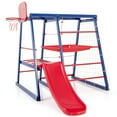 thumbnail image 1 of Gymax 7-In-1 Kids Indoor Playground w/ Slide Climbing Net Crowling Ladder Rope Ladder, 1 of 9