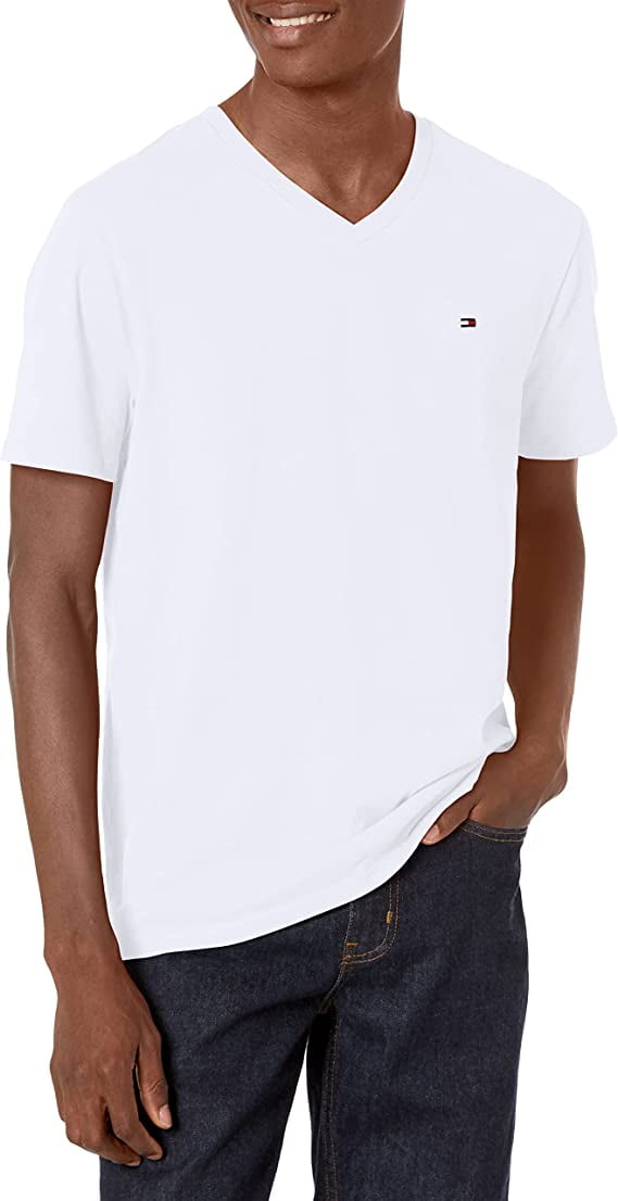 Opfattelse kemikalier sammensværgelse Tommy Hilfiger Men's Short Sleeve V-Neck T Shirt White Size XXL/TTG -  Walmart.com