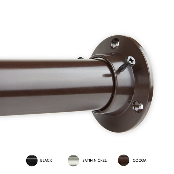 1.5" Adjustable Closet Rod 28-48 inch and Socket Set - Cocoa