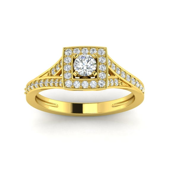 1/2 Carat TW Women's Diamond Engagement ring in 10k Yellow Gold (H-I, I1)