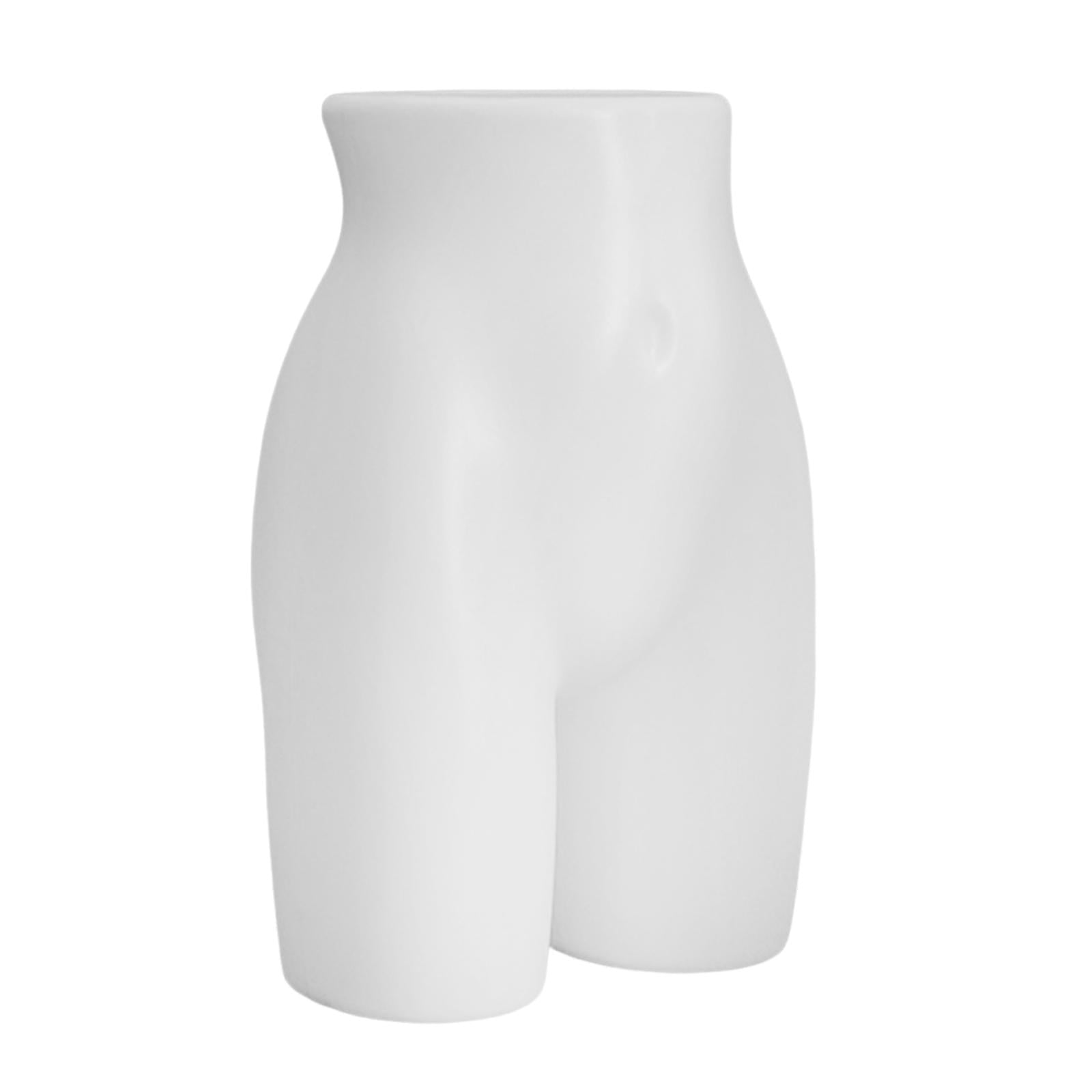 Abbraccia Panty Mannequin Holder Half Decor Hip Display Stand Underwear Model for Countertop Cloakroom Swimwear Underpants White