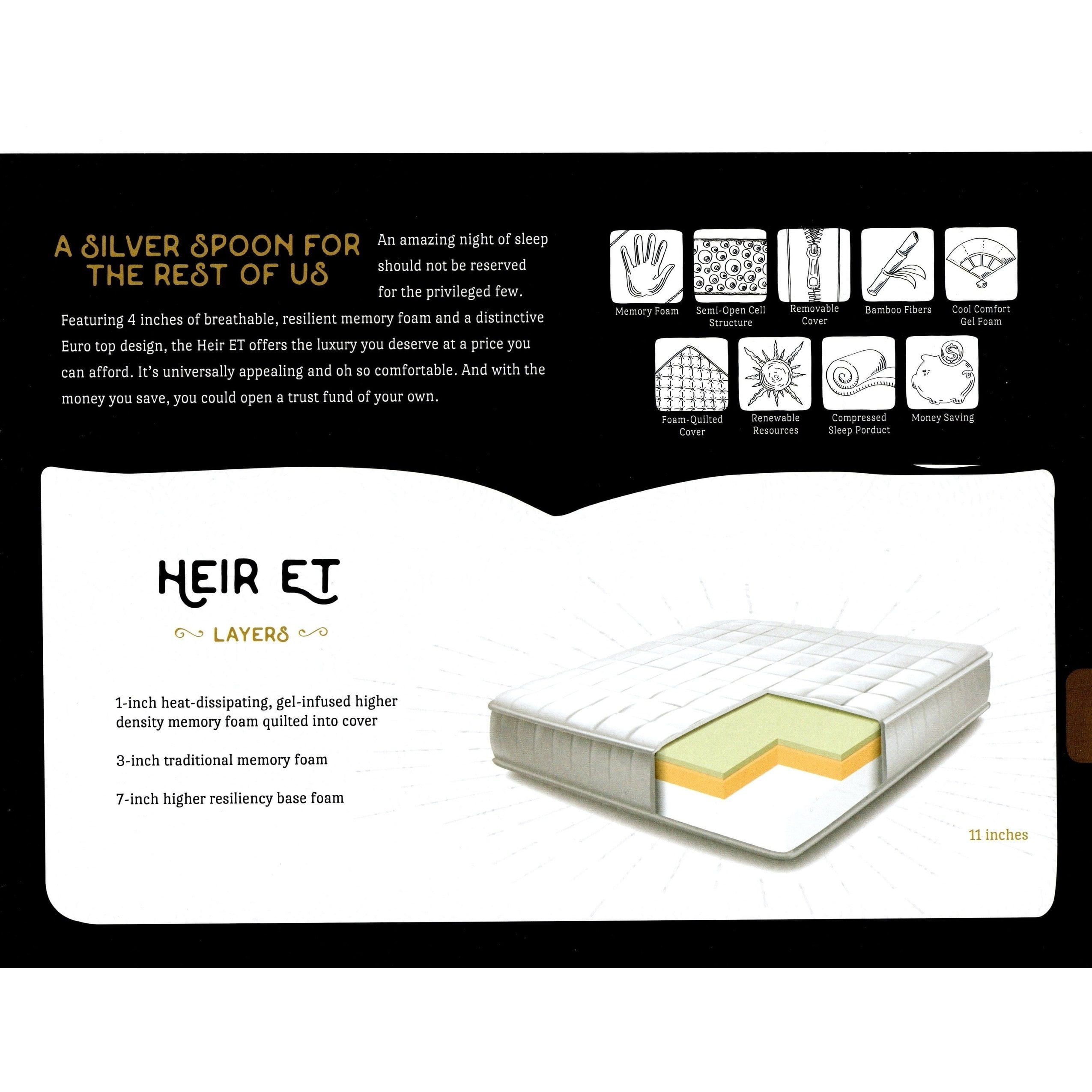 Bed Boss Bb1146 Heir Et Gel Memory Foam Mattress Full Size Bed Boss Bb1146 Heir Et Gel Memory Foam Mattress Full Size Beige In Box Ceri Pur And 2 Free Pillows Com