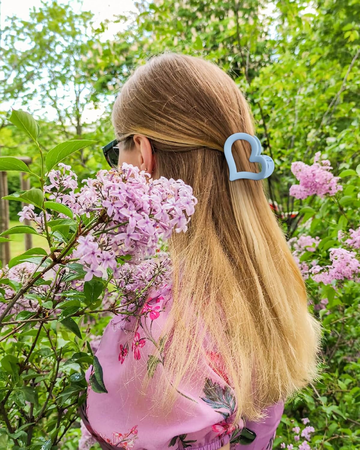6 PCS Hair Clips - Matte Flower, Heart, Butterfly Hair Claw Clips for Women Girls - Non-Slip and Strong Hold Claw Clips for Thin/Medium/Thick Hair