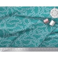 thumbnail image 2 of Soimoi Green Cotton Voile Fabric Chain Geometric Printed Fabric 1 Yard 42 Inch Wide, 2 of 3
