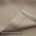 thumbnail image 4 of Haperlare Shower Curtain 72" x 72" Modern Waffle Weave Polyester Fabric Blackout Bathroom Curtain with Metal Grommets Top Washable, Taupe, 1 Panel, 4 of 6