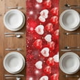 thumbnail image 6 of Valentine's Day Table Runner - 90 Inch Long, Kitchen Dining Table Runner Dresser Scarves, Watercolor Fantasy Love Heart Balloons Farmhouse Decor for Coffee Tables Wedding Party Banquet, 6 of 8
