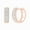 Rose Gold Vermeil Plated Silver, variant on 1/2 Ct, 925 Sterling Silver Baguette Round Diamond Hoop Earring for Women