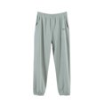 thumbnail image 2 of HVOBTTY Women's Soft Pajama Pants, Sleep Pants Women, Womens Fashionable Solid Color Fleece Casual Home Elastic Waist Pajamas Pants Green, M, 2 of 4