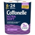 thumbnail image 1 of Cottonelle Ultra Soft Toilet Paper, Strong Toilet Tissue, 6 Mega Rolls, 1 of 7