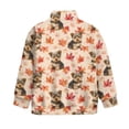 thumbnail image 5 of Chaqlin Maple Leaf Yorkshire Terrier Girls Trendy Fall Hoodies Quarter Zip Up Sweatshirt Pullover Sweatshirts Cute Fashionable for School Daily Wear Size 13-14, 5 of 7