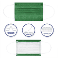 thumbnail image 3 of Cubrebocas Hokins Desechable Tricapa 60pzs para niño verde azul y negro Hokins Tricapa termosellado, 3 of 7
