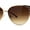Gold Brown, variant on Womens Classic Metal Rim Large Cat Eye Fashion Sunglasses All Brown