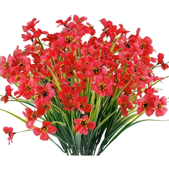 12 paquetes de flores artificiales para exteriores resistentes a los rayos UV, flores falsas que no se desvanecen, plantas de imitación, jardín, porche, ventana, caja decorativa Ofspeizc HMHZ1165-1