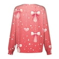thumbnail image 4 of Valentine's Day Nursing Scrub Jacket - Long Sleeve Button Down Heart Print Professional Medical Uniform with Pockets Light pink 3XL, 4 of 5